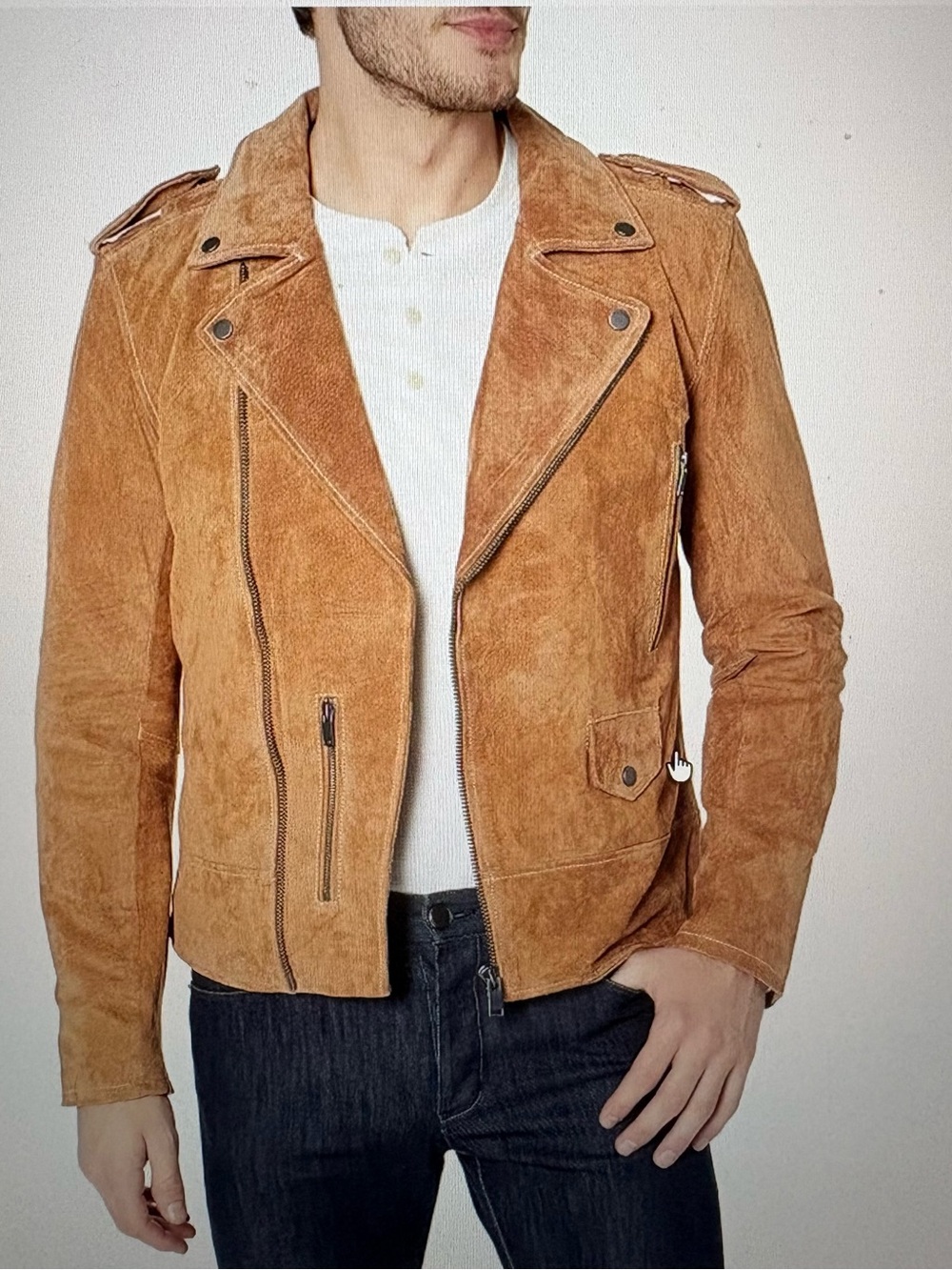 NWOT Men’s BlankNYC suede moto jacket size Large